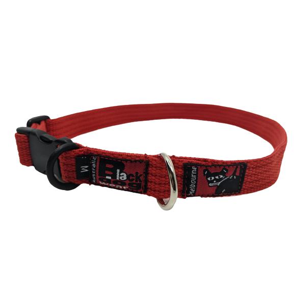 Black Dog Wear Standard Collar 33-53cm Medium Red 19mm***