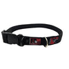 Black Dog Wear Standard Collar 38-61cm Large Black 25mm***-Habitat Pet Supplies