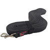 Black Dog Wear Tracking Lead 11m Long Black 20mm-Habitat Pet Supplies
