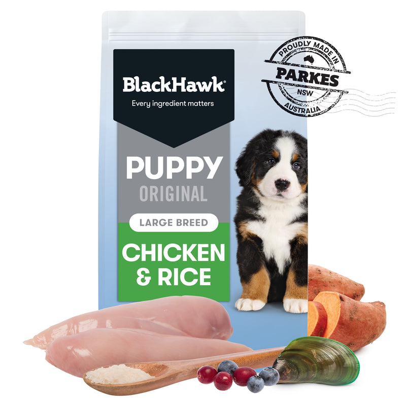 Black Hawk Chicken and Rice Large Breed Puppy Dry Dog Food 10kg