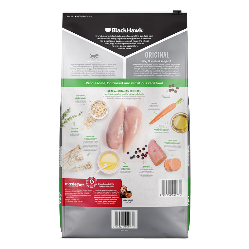 Black Hawk Chicken and Rice Small Breed Puppy Dry Dog Food 10kg ^._.^