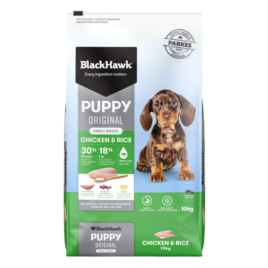 Black Hawk Chicken and Rice Small Breed Puppy Dry Dog Food 10kg ^._.^
