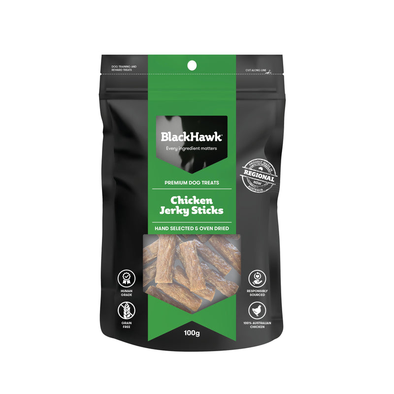 Black Hawk Dog Treats Chicken Jerky Sticks 100g-Habitat Pet Supplies
