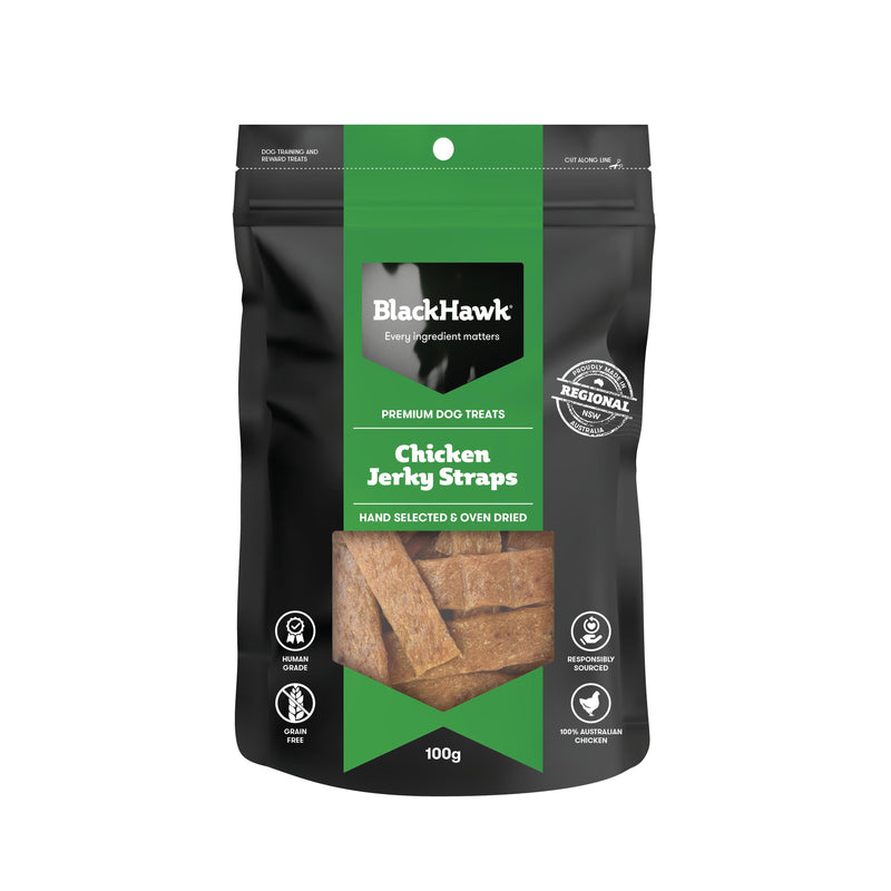 Black Hawk Dog Treats Chicken Jerky Straps 100g-Habitat Pet Supplies