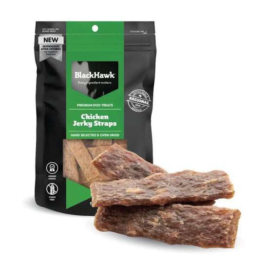 Black Hawk Dog Treats Chicken Jerky Straps 100g