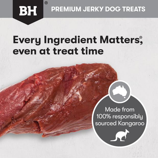 Black Hawk Dog Treats Kangaroo Jerky Straps 100g