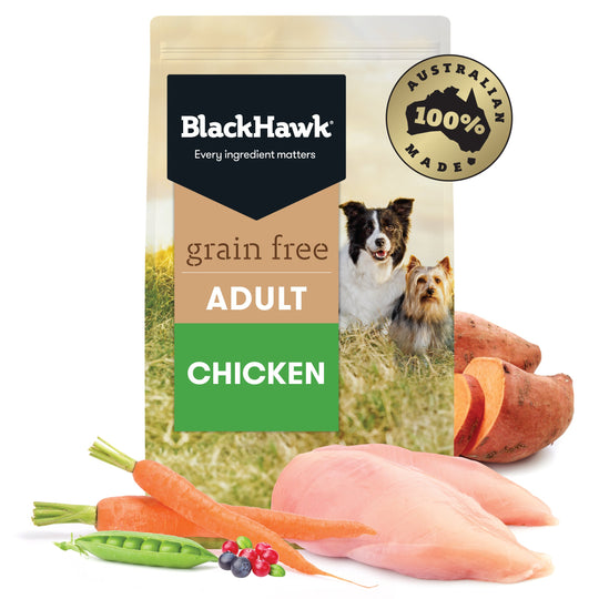 Black Hawk Grain Free Chicken Dry Dog Food 15kg ^._.^