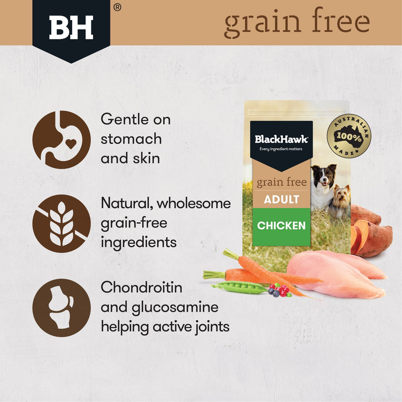 Black Hawk Grain Free Chicken Dry Dog Food 7kg