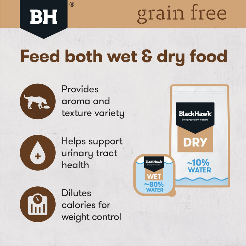 Black Hawk Grain Free Chicken Wet Dog Food 100g x 9