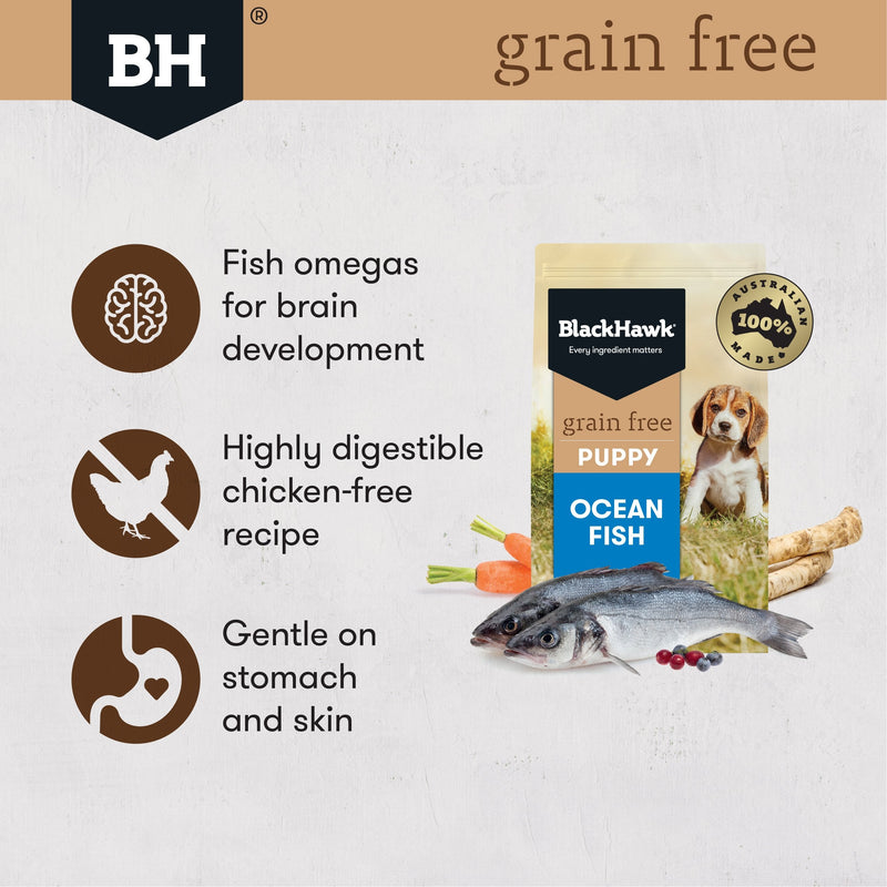 Black Hawk Grain Free Ocean Fish Puppy Dry Dog Food 2.5kg