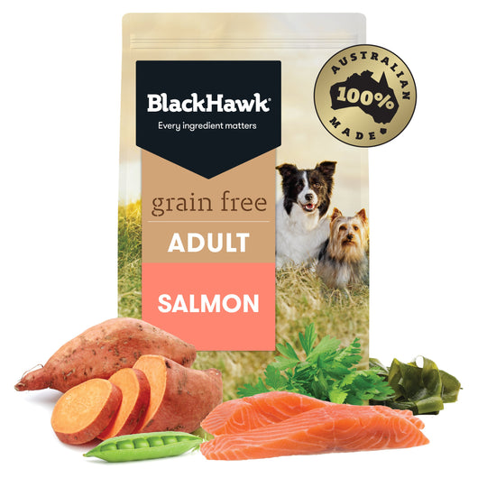 Black Hawk Grain Free Salmon Dry Dog Food 15kg ^._.^