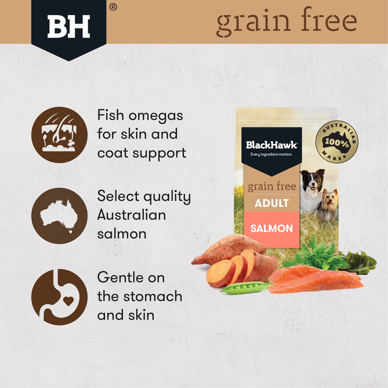 Black Hawk Grain Free Salmon Dry Dog Food 7kg