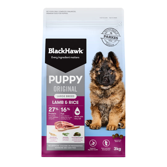 Black Hawk Lamb and Rice Large Breed Puppy Dry Dog Food 3kg