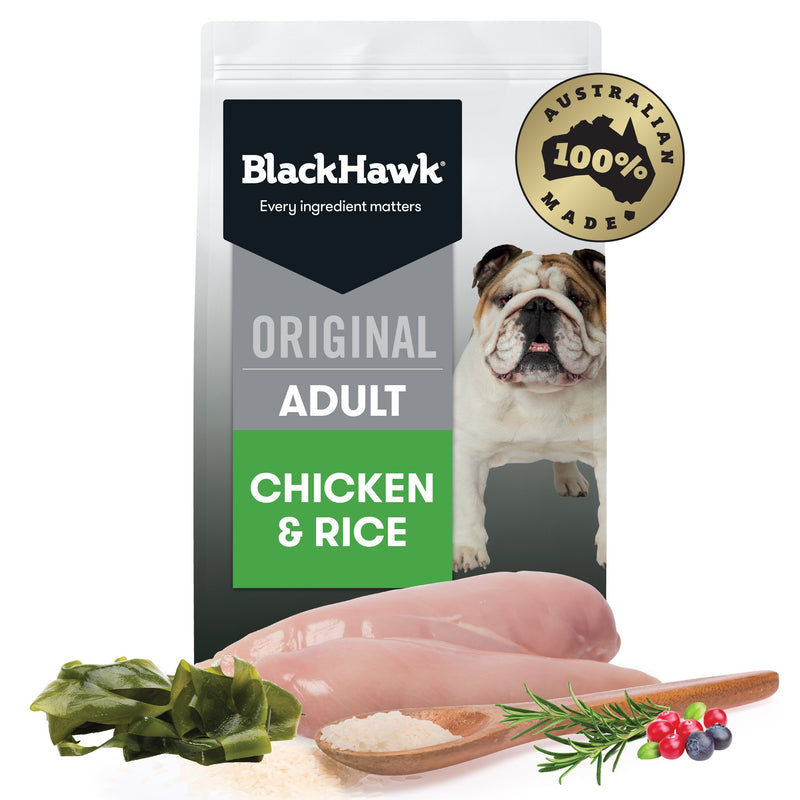 Black Hawk Original Chicken and Rice Dry Dog Food 10kg-Habitat Pet Supplies