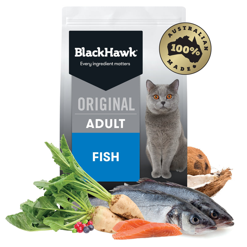 Black Hawk Original Fish Dry Cat Food 3kg***-Habitat Pet Supplies