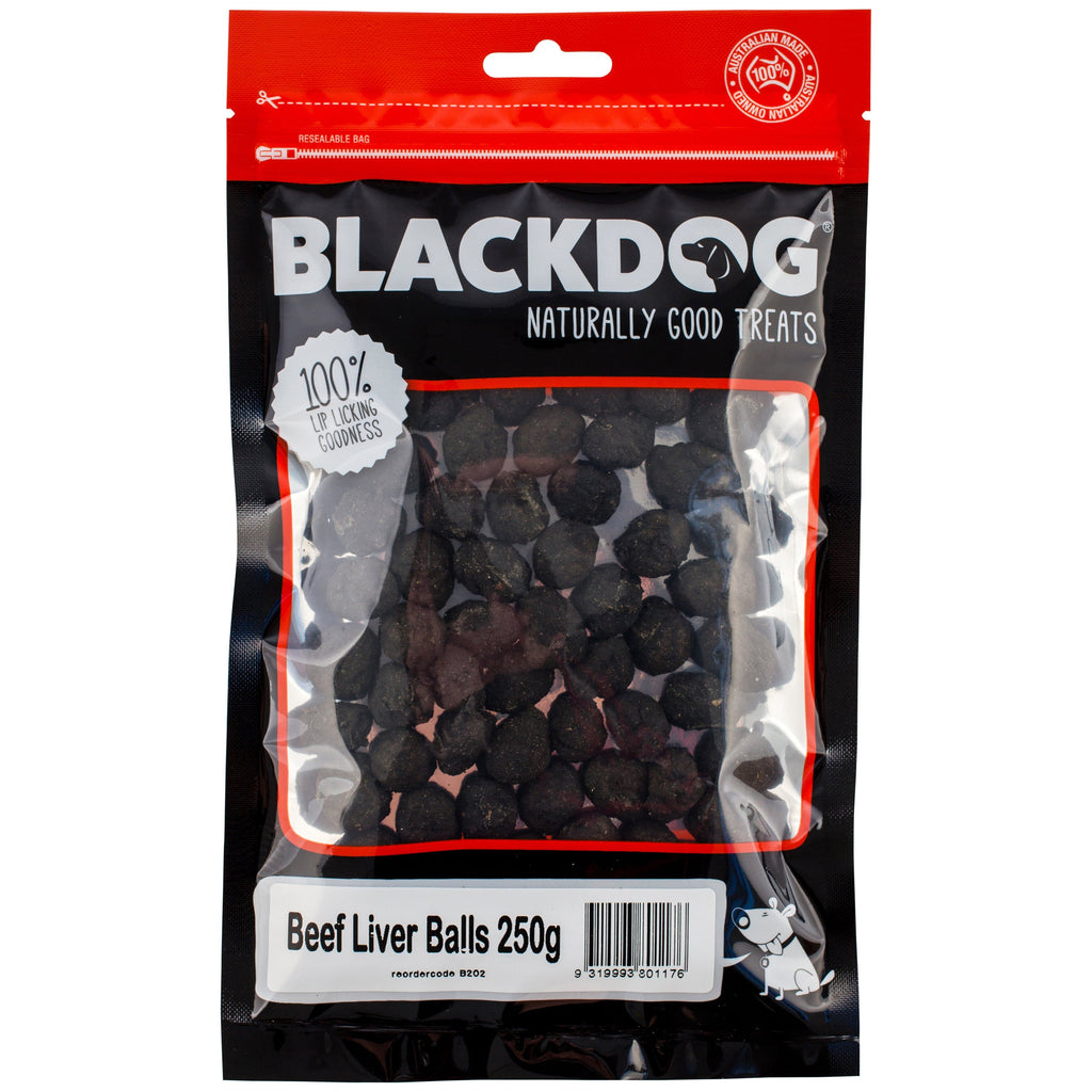 Blackdog Beef Liver Balls Dog Treats 250g^^^-Habitat Pet Supplies