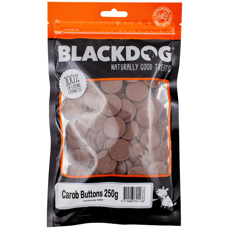 Blackdog Carob Buttons Dog Treats 250g-Habitat Pet Supplies
