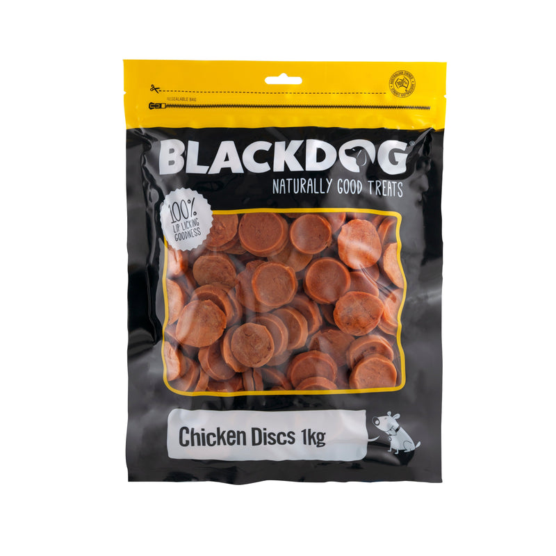 Blackdog Chicken Discs Dog Treats 1kg^^^-Habitat Pet Supplies