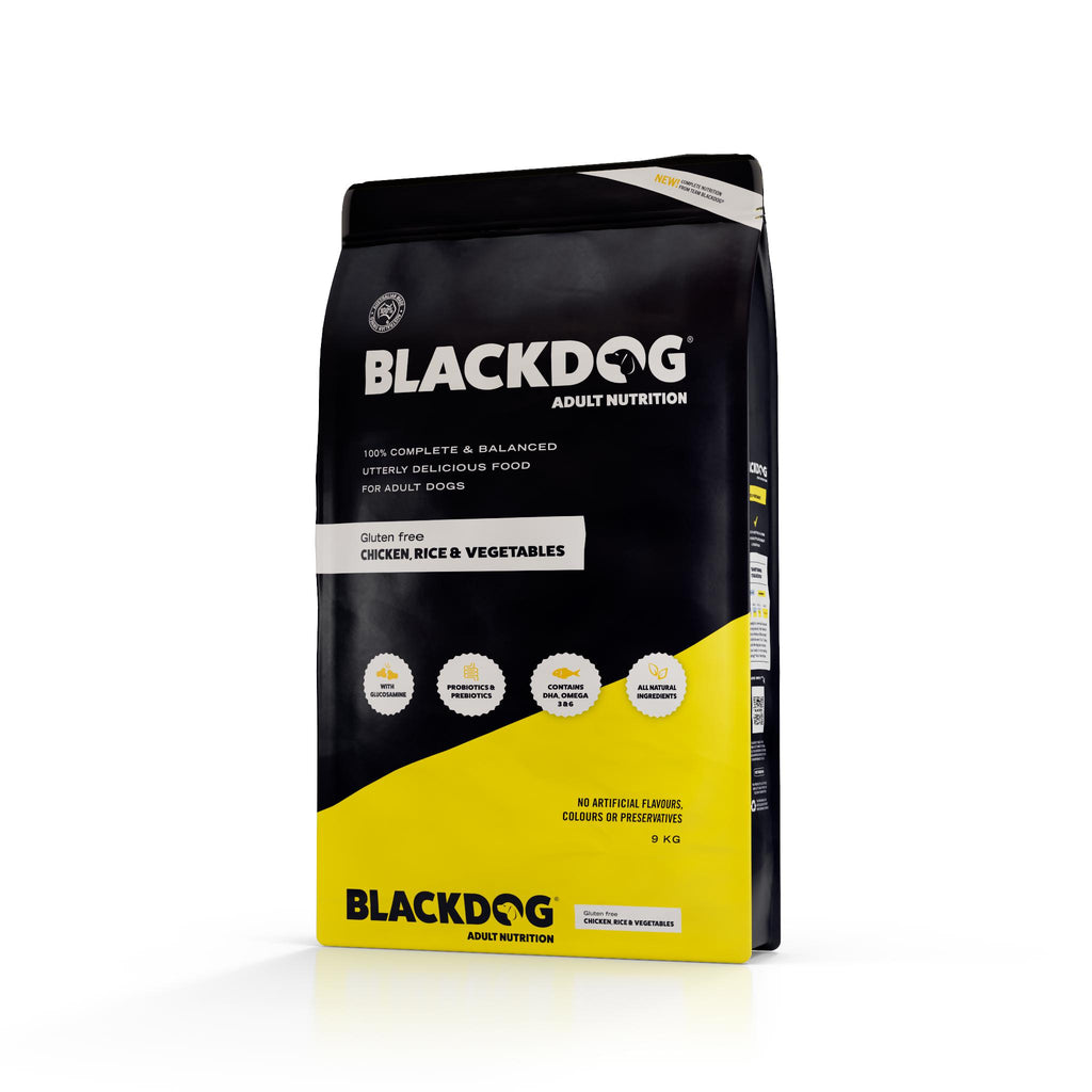 Blackdog Chicken Rice and Vegetables Adult Dry Dog Food 9kg *!*!*-Habitat Pet Supplies