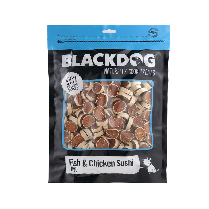 Blackdog Fish and Chicken Sushi Dog Treats 1kg-Habitat Pet Supplies