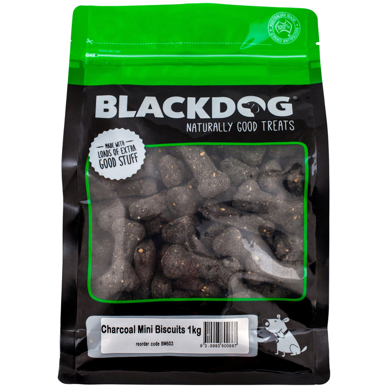 Blackdog Mini Charcoal Dog Biscuits 1kg-Habitat Pet Supplies