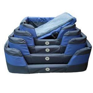 Bono Fido Stay Dry Basket Dog Bed Blue Small-Habitat Pet Supplies