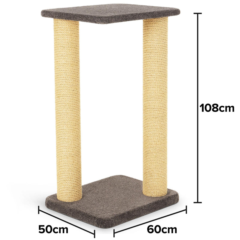 Bosscat Gus Premium Slate Scratcher with Two Extra Tall Natural Sisal Posts
