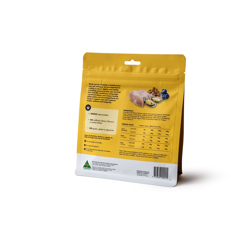 Bugsy Chicken Air Dried Raw Dog Food 328g