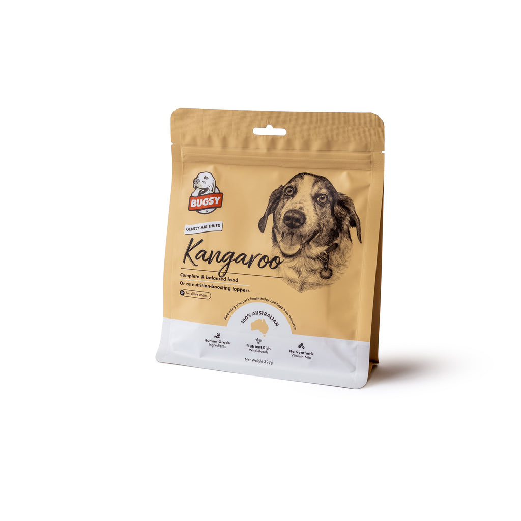 Bugsy Kangaroo Air Dried Raw Dog Food 328g-Habitat Pet Supplies