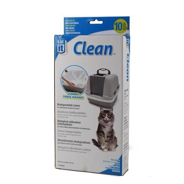 Catit Biodegradable Cat Litter Tray Liners Jumbo 10 Pack-Habitat Pet Supplies