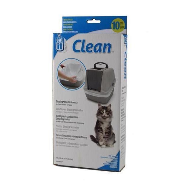 Catit Biodegradable Cat Litter Tray Liners Regular 10 Pack-Habitat Pet Supplies