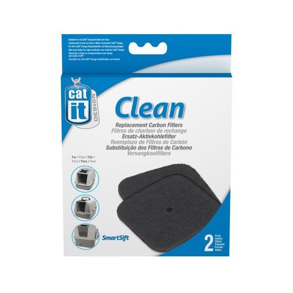 Catit Hooded Cat Litter Tray Replacement Filters 2 Pack-Habitat Pet Supplies