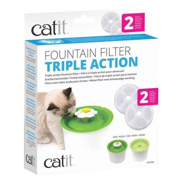 Catit Senses 2.0 Flower Fountain Water Softening Filter 2Pk~-Habitat Pet Supplies