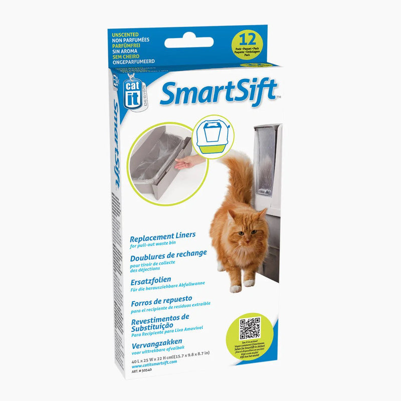 Catit SmartSift Replacement Liners for Pull-Out Waste Bin 12 Pack-Habitat Pet Supplies