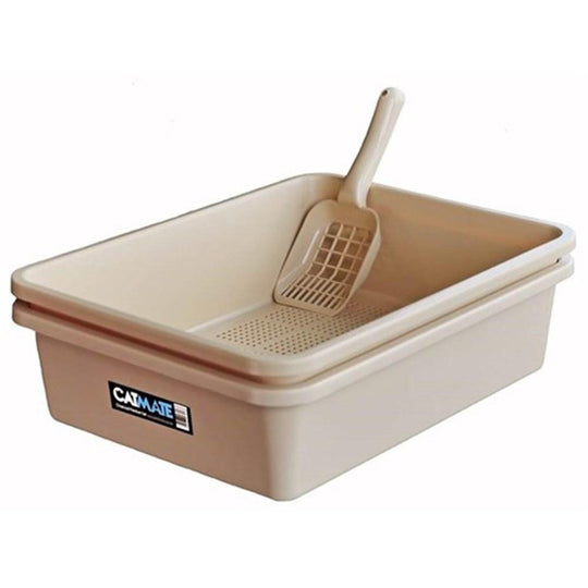 Catmate Sieve Cat Litter Tray Beige ^._.^
