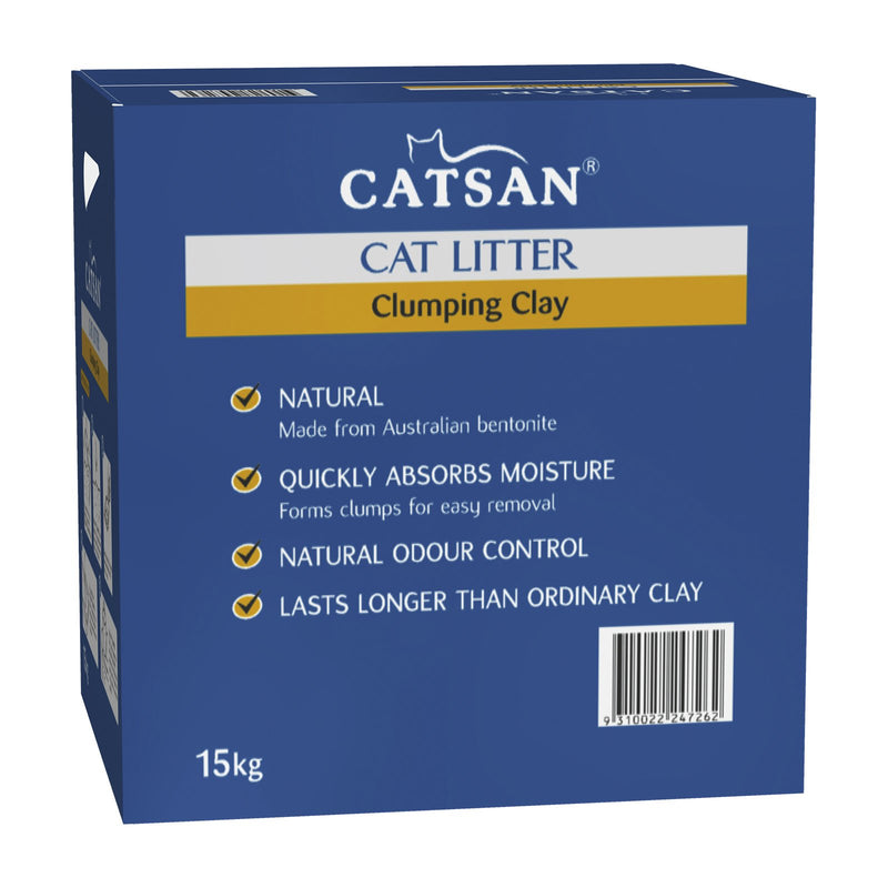 Catsan Clumping Clay Cat Litter 15kg-Habitat Pet Supplies