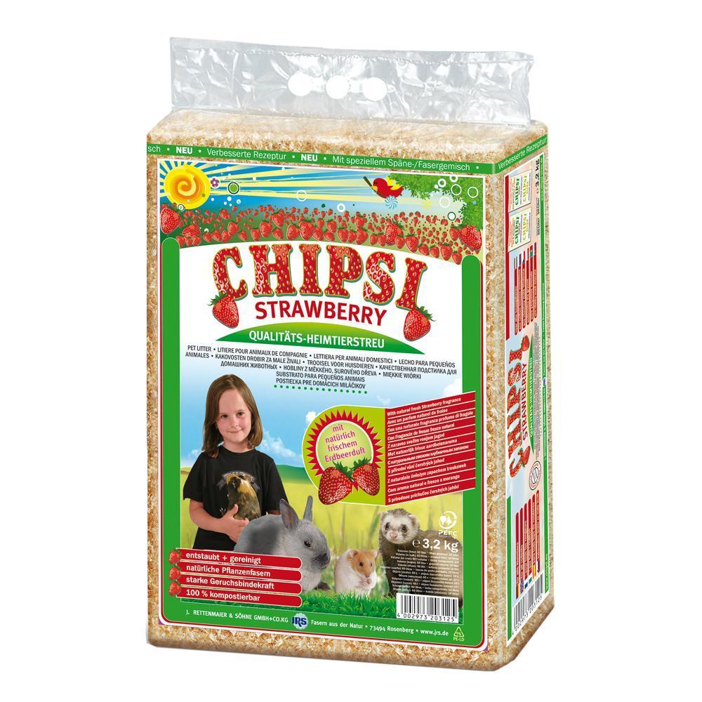 Chipsi Strawberry Softwood Small Animal Bedding 3.2kg-Habitat Pet Supplies