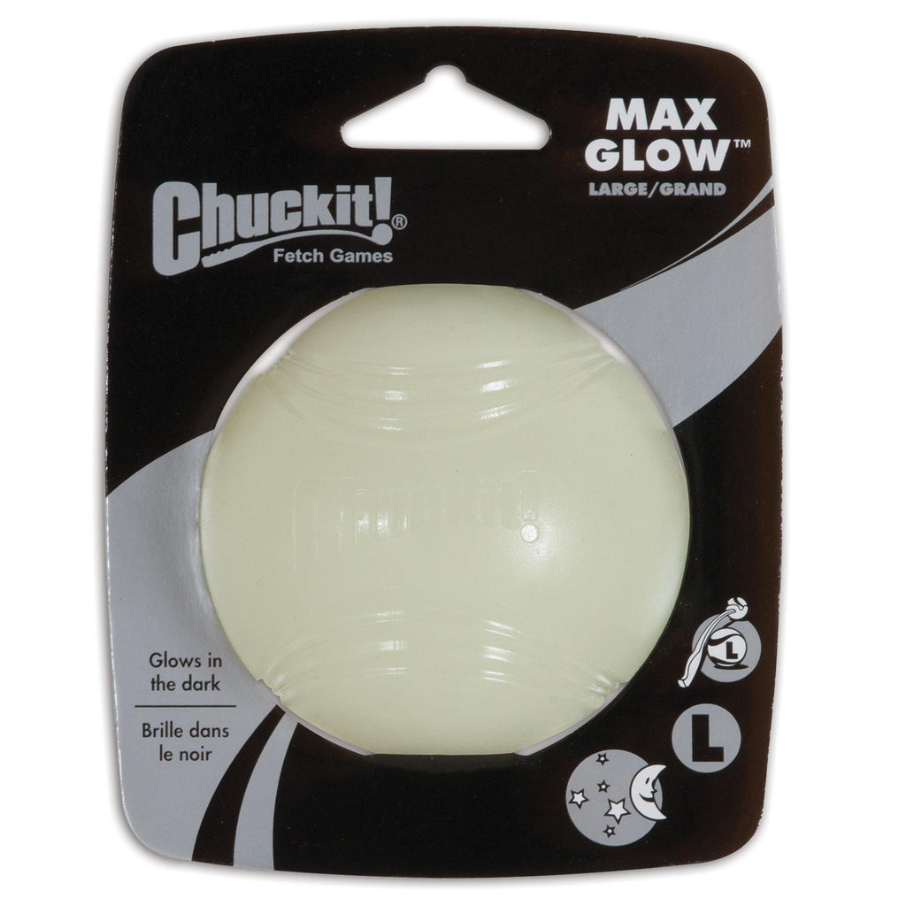 Chuckit Max Glow Ball Large Dog Toy^^^-Habitat Pet Supplies