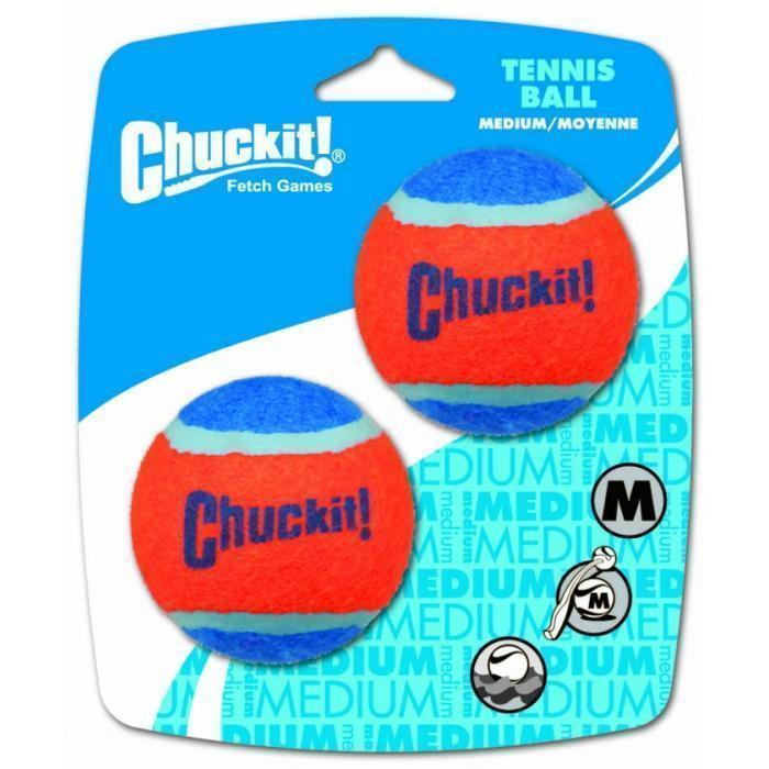 Chuckit Tennis Ball Medium Dog Toy 2 Pack-Habitat Pet Supplies