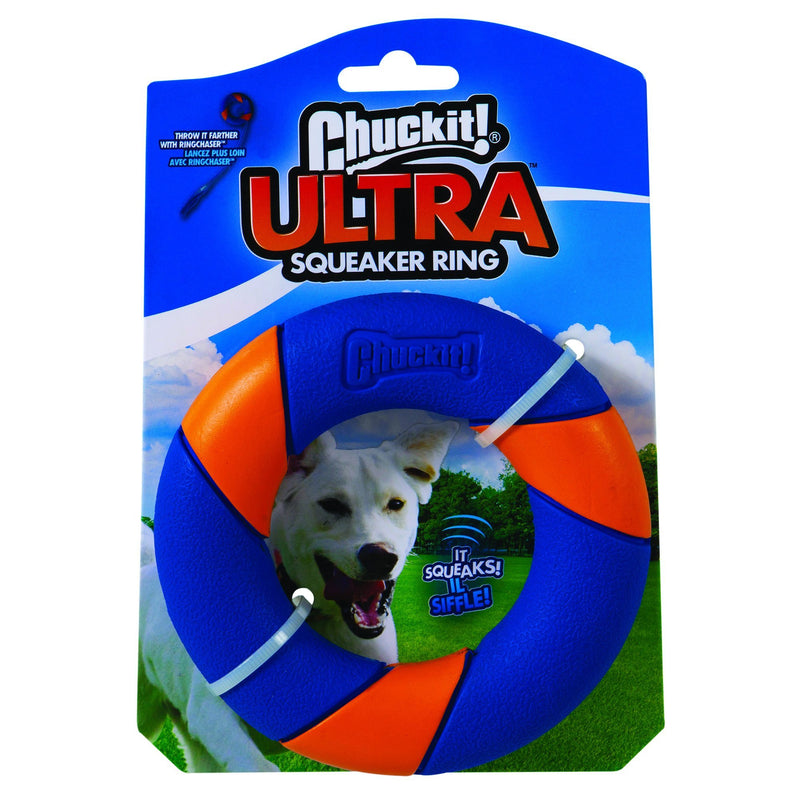 Chuckit Ultra Squeaker Ring Dog Toy-Habitat Pet Supplies