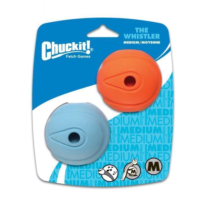 Chuckit Whistler Ball Medium Dog Toy 2 Pack-Habitat Pet Supplies