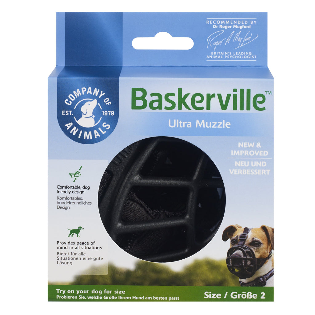 Company of Animals Baskerville Ultra Dog Muzzle Size 2-Habitat Pet Supplies
