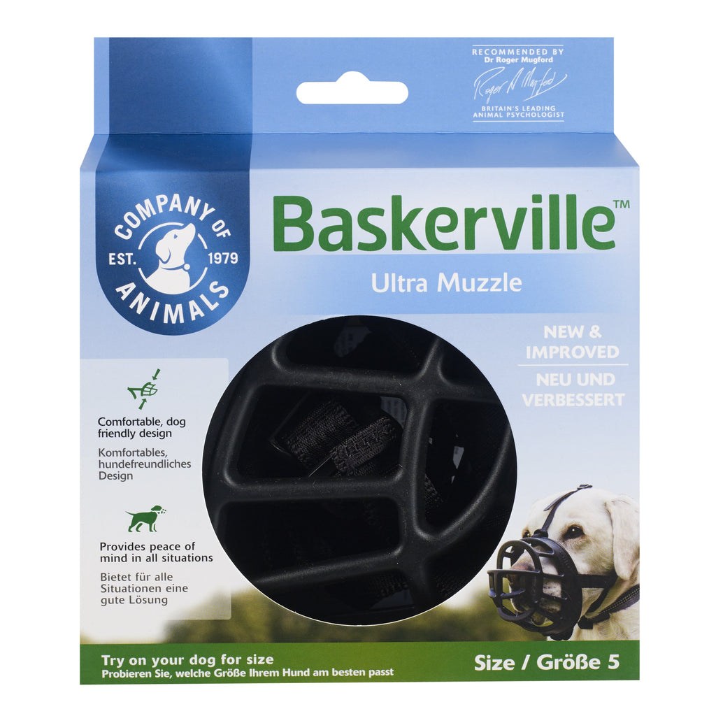 Company of Animals Baskerville Ultra Dog Muzzle Size 5-Habitat Pet Supplies