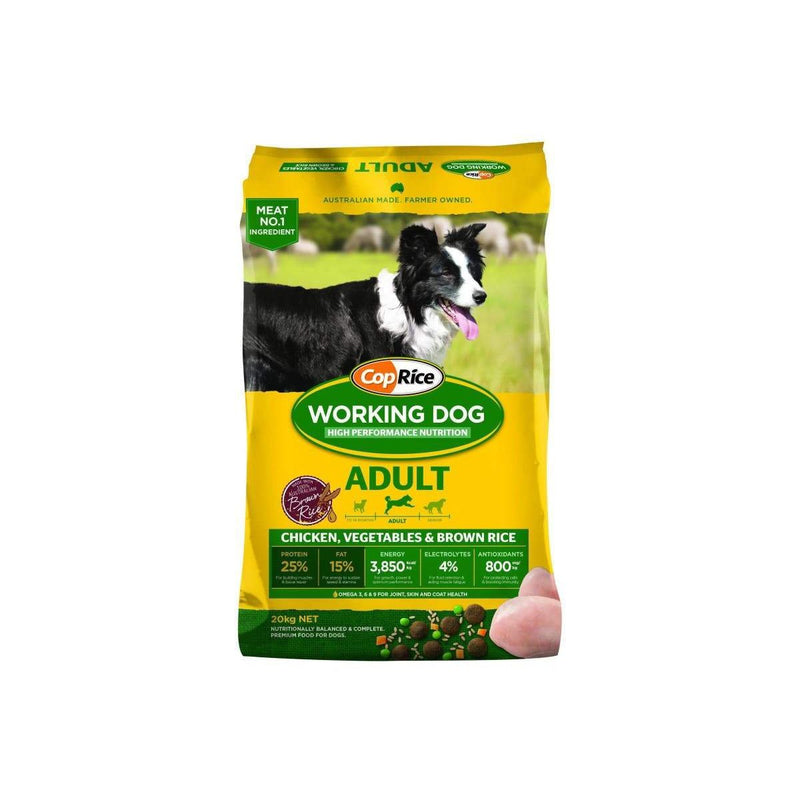 CopRice Working Dog Chicken Vegetables and Brown Rice Dry Dog Food 20kg-Habitat Pet Supplies