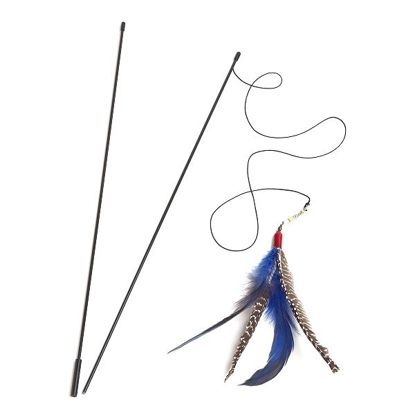 Da Bird Pull-Apart Wand Feather Teaser Cat Toy***-Habitat Pet Supplies