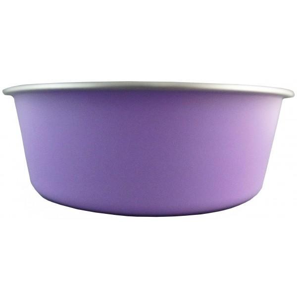 Delisio Design Stainless Steel Dog Bowl Purple Large-Habitat Pet Supplies