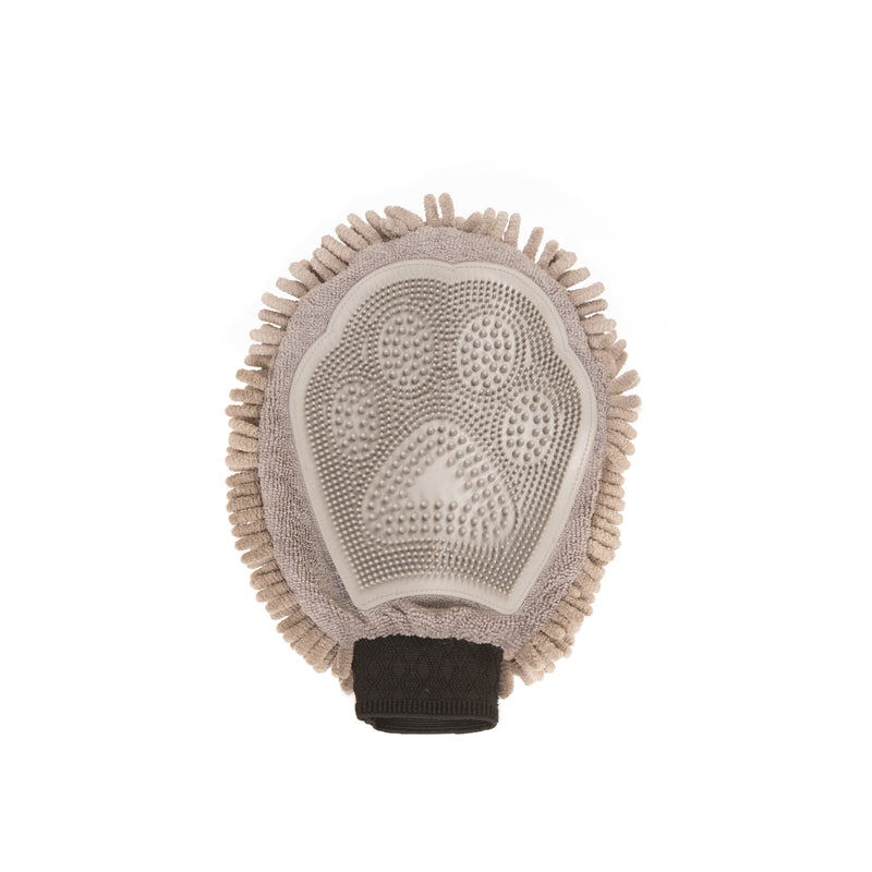 Dog Gone Smart Dirty Dog Grooming Mitt Misty Grey-Habitat Pet Supplies