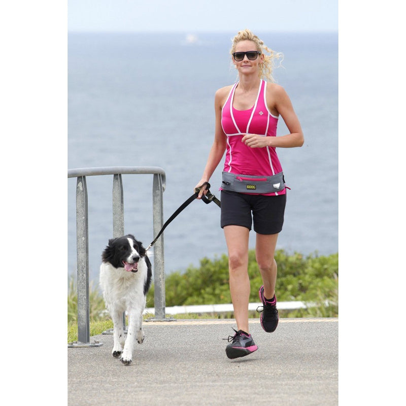 DOOG WALKIE BELT GREY WITH PINK NEON - Habitat Pet Supplies Altona & Chirnside Park