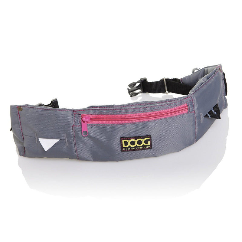 Doog Walkie Belt Grey with Pink Neon (+_+)-Habitat Pet Supplies