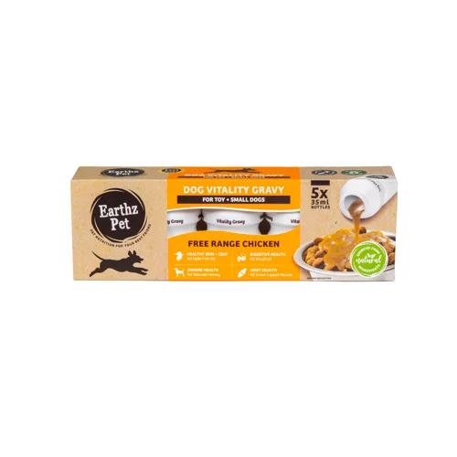 Earthz Pet Vitality Free Range Chicken Gravy for Toy and Small Dogs 35ml x 5***-Habitat Pet Supplies